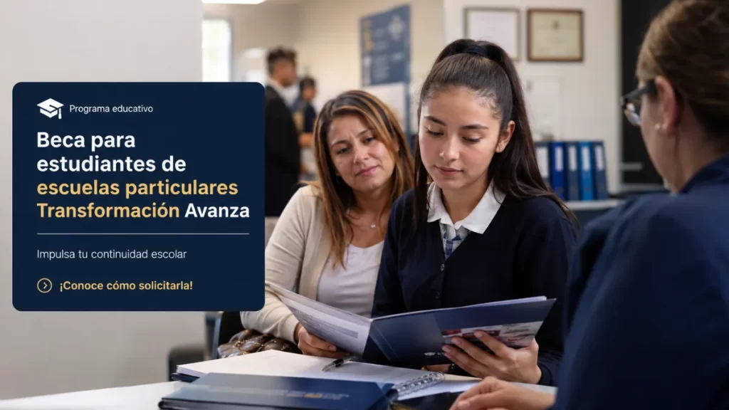 Beca para estudiantes de escuelas particulares Transformación Avanza