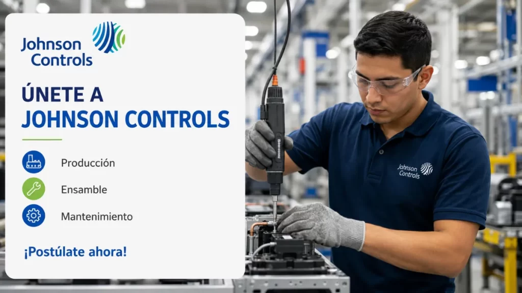 Personal de producción, ensamble y mantenimiento en Johnson Controls